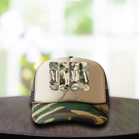 DTF Hat Patch- Mama Camo
