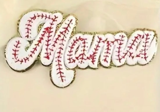 Mama-Baseball Chenille Patch