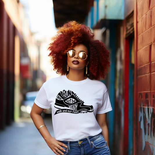 Screen Print- Run And Not Be Weary (Black)