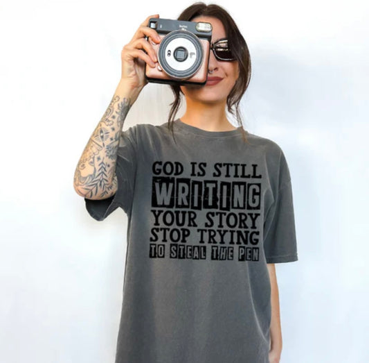 Screen Print- God is Still Writing Your Story (Blocked)