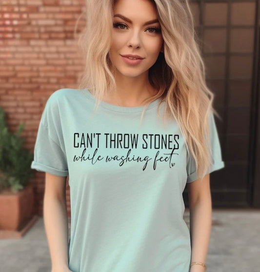 Screen Print- Can’t Throw Stones While Washing Feet (Black)