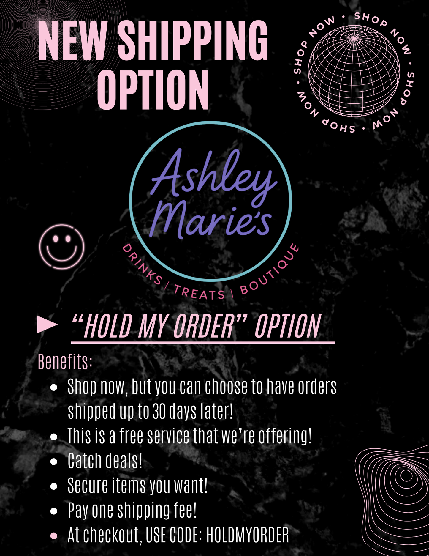 Hold My Order Shipping Option