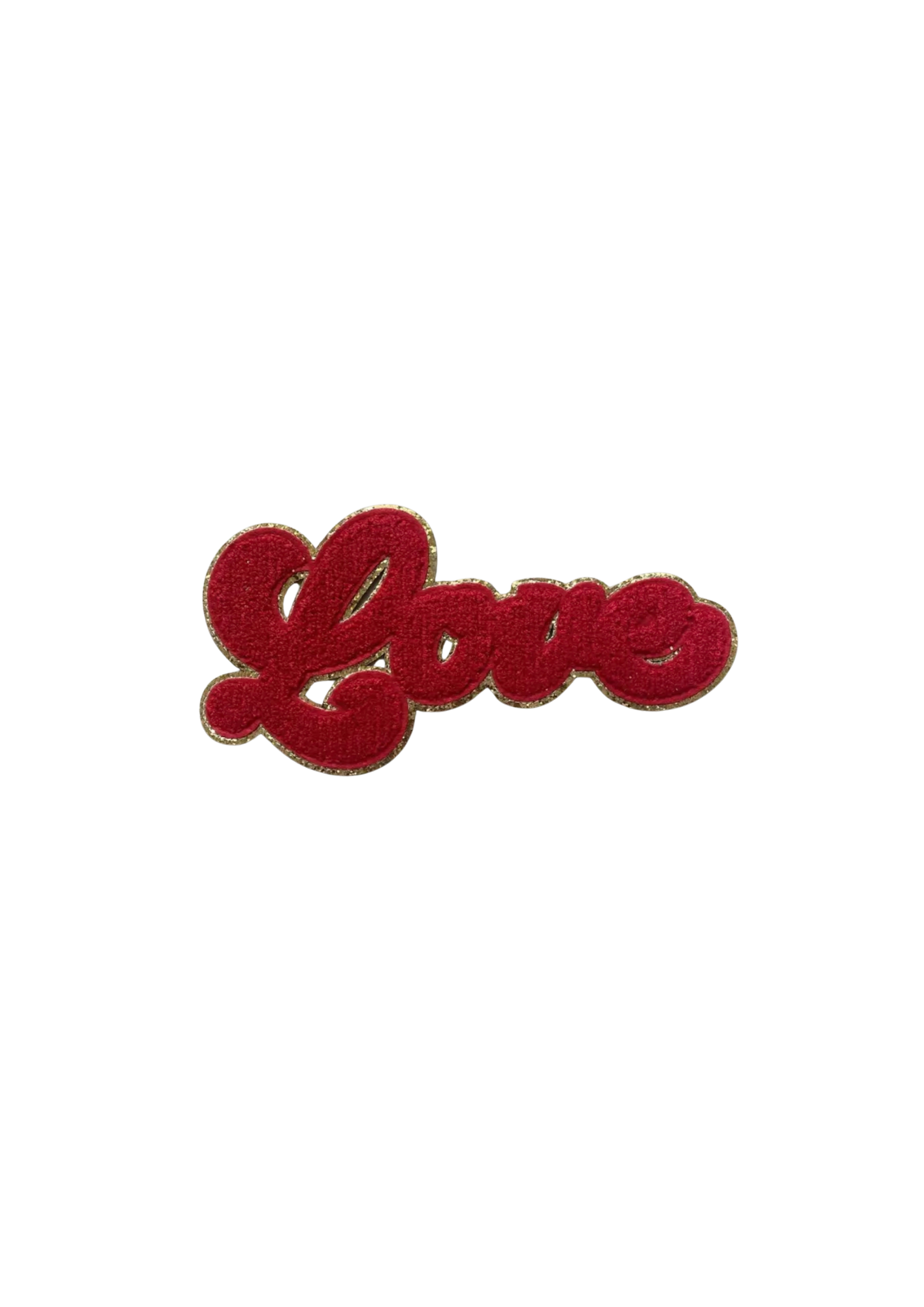 Love- Red  Chenille Patch