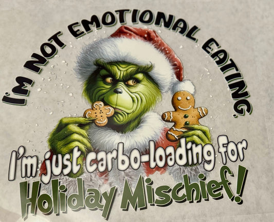 Glitter Clear Film- I'm Just Carboloading Gman