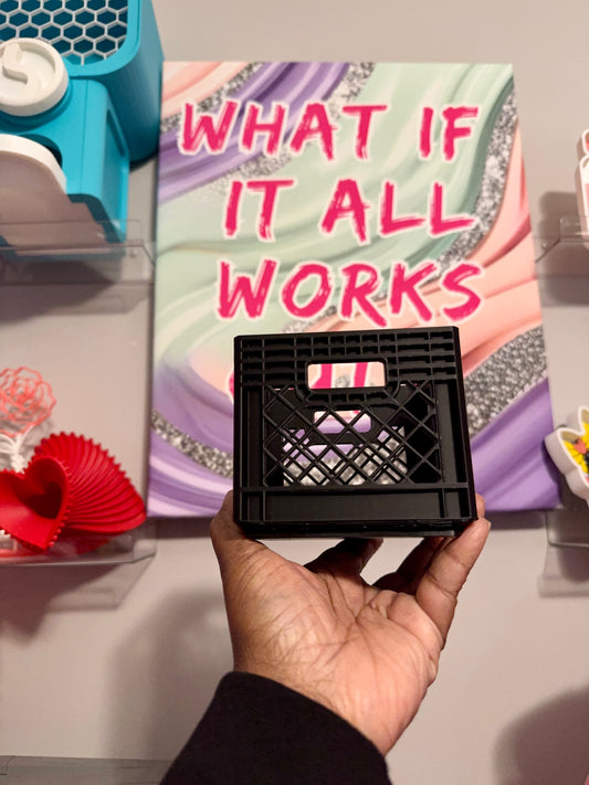 Mini Stackable Milk Crate 3D Printed