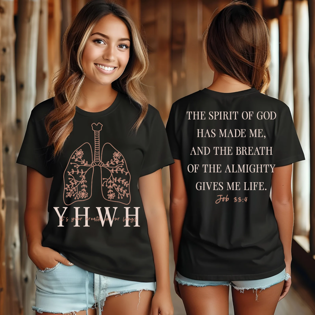 DTF- YHWH Job 33:4- front and back