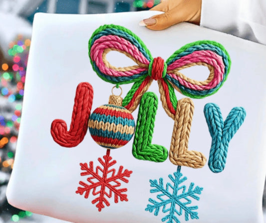 Faux Yarn Jolly- Transfers