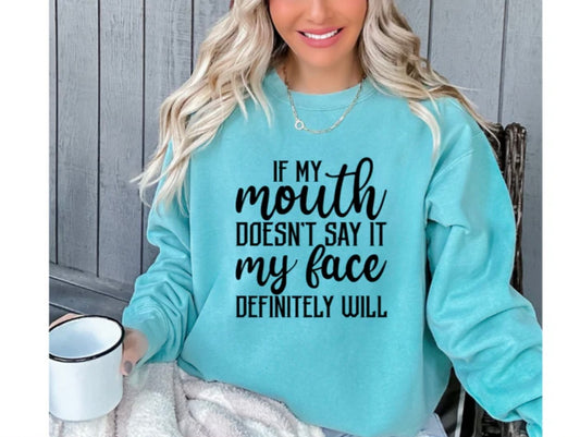 Screen Print- If my mouth doesn't say it (Black)