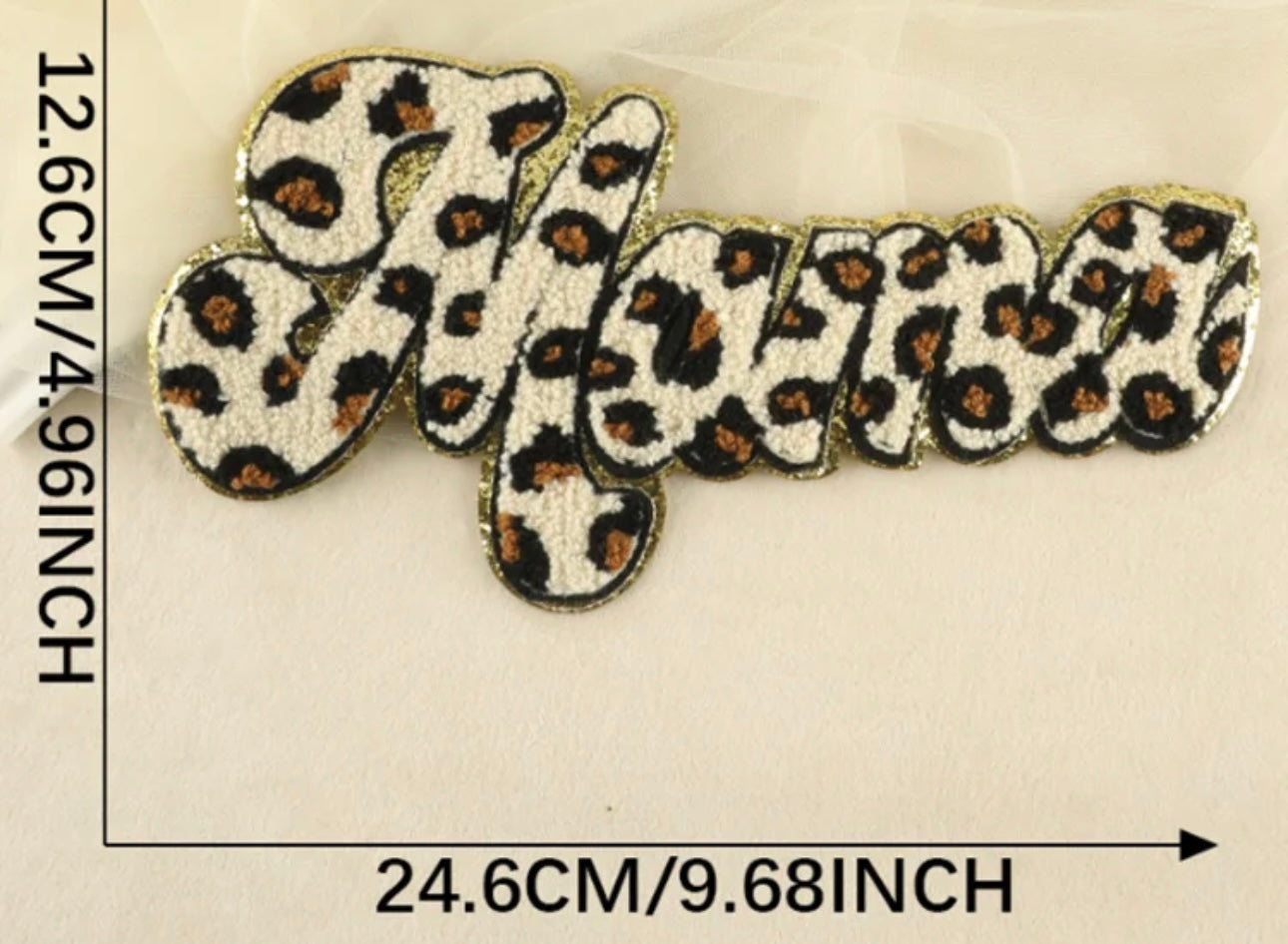Mama-Tan and Leopard Chenille Patch