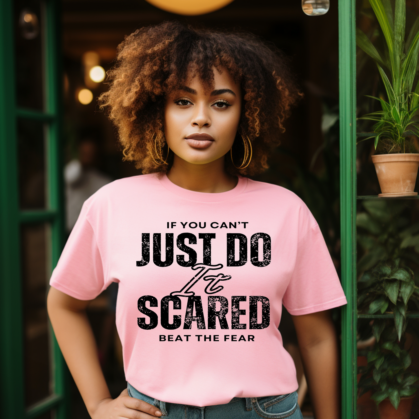 Screen Print- Just Do It Scared (Black)