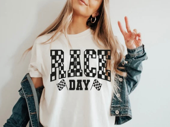 Screen Print- Race Day Checkered