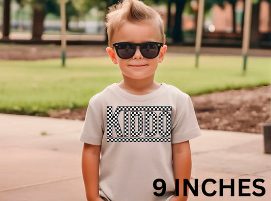 Screen Print- Kiddo Checkered- Y