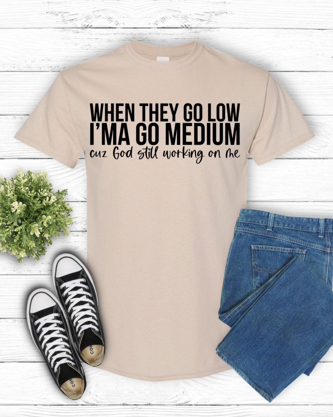 Screen Print- When They Go Low Go Medium (Black)