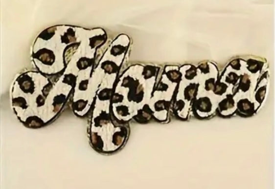 Mama-Tan and Leopard Chenille Patch