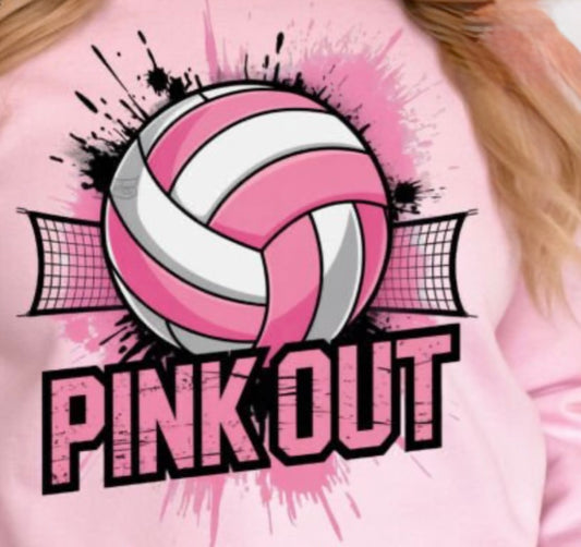 DTF- Pink Out Volleyball