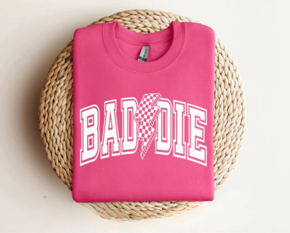 Screen Print- Baddie Lightning Bolt (in BLACK)