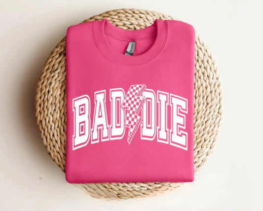 Screen Print- Baddie Lightning Bolt (in BLACK)