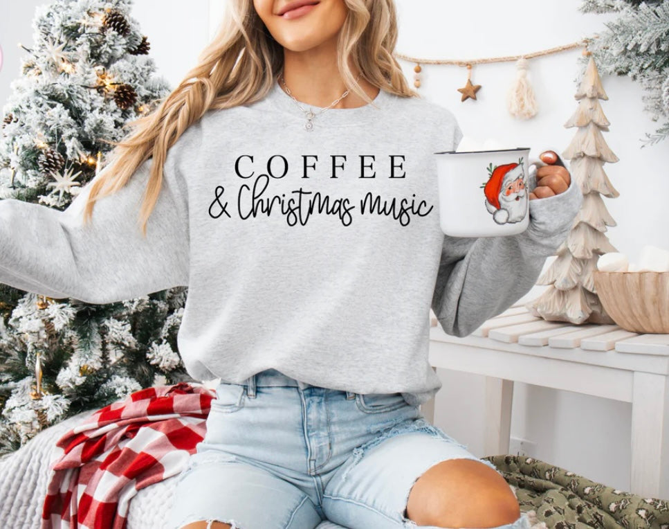 Screen Print- Coffee and Christmas Music