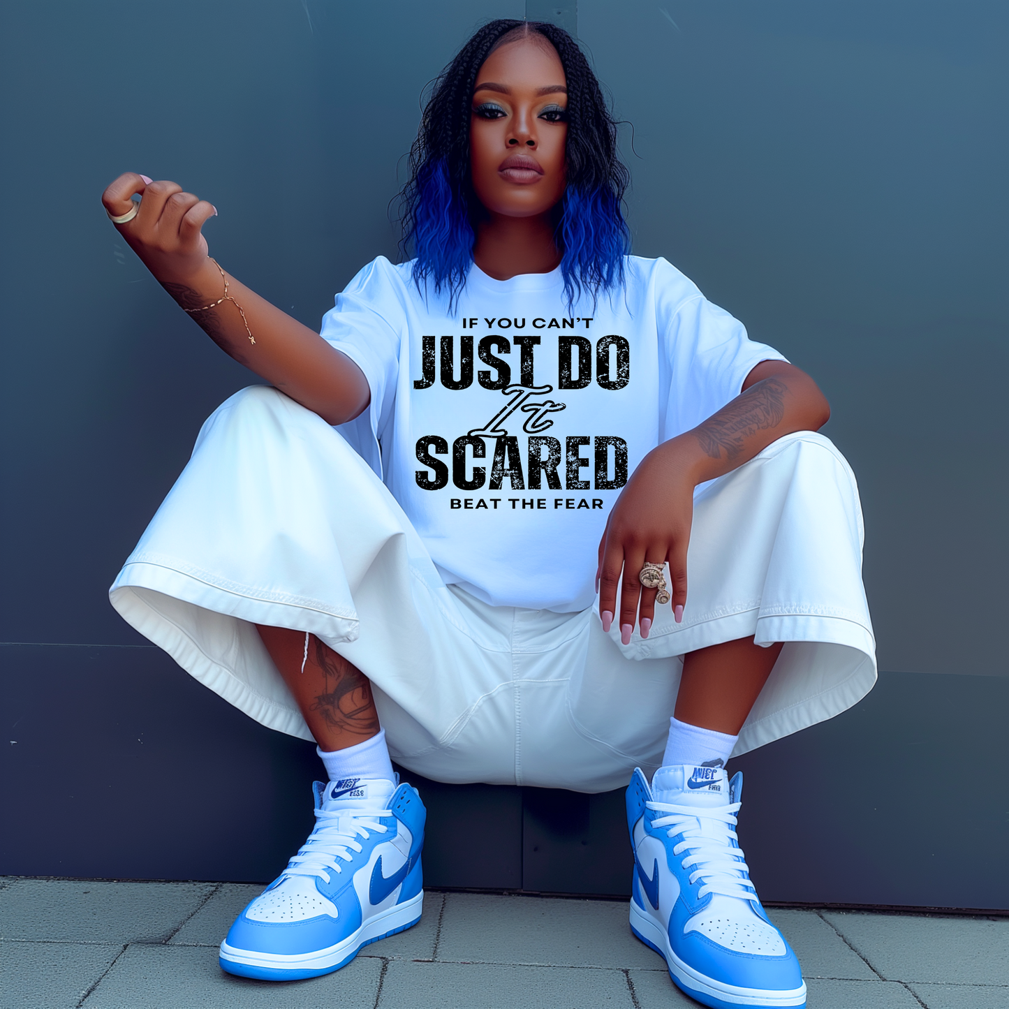 Screen Print- Just Do It Scared (Black)