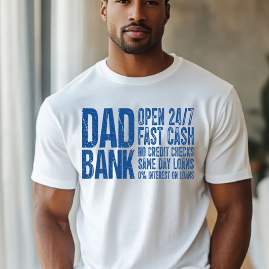 Screen Print- Dad Bank (Royal Blue)