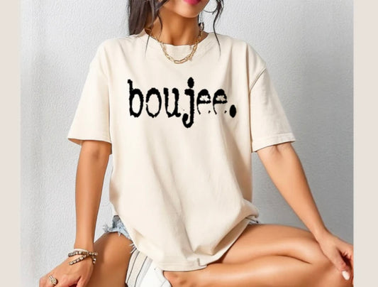Screen Print- Boujee (black)