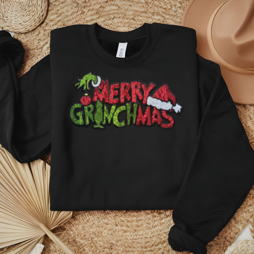 Merry Gmas Sequin Patch