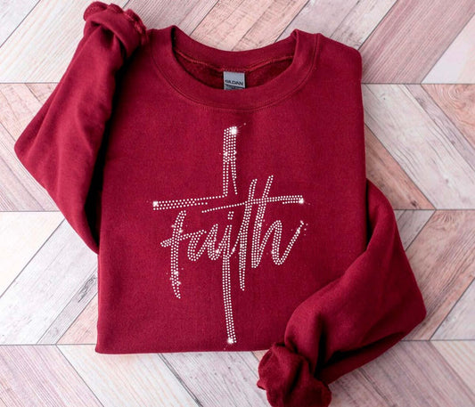 Rhinestone Blinged Transfer- Faith