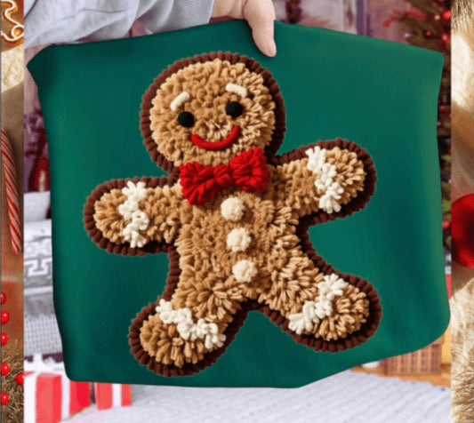 Faux Yarn Gingerbread Man- Transfers