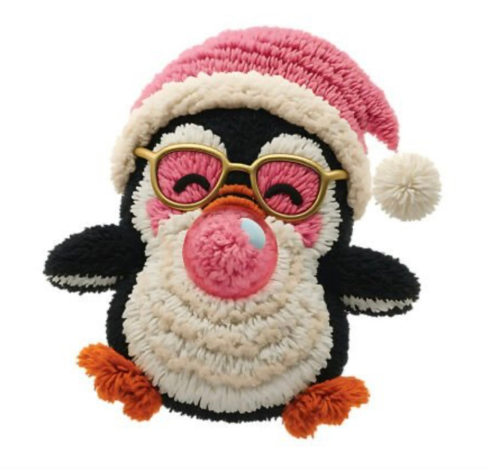 Faux Yarn Penguin- Transfers