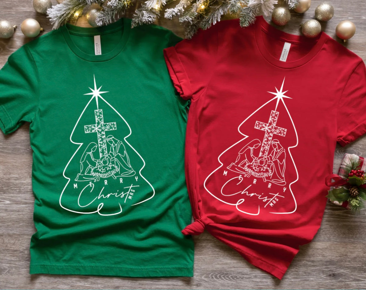 Screen Print- Merry Christ (White)
