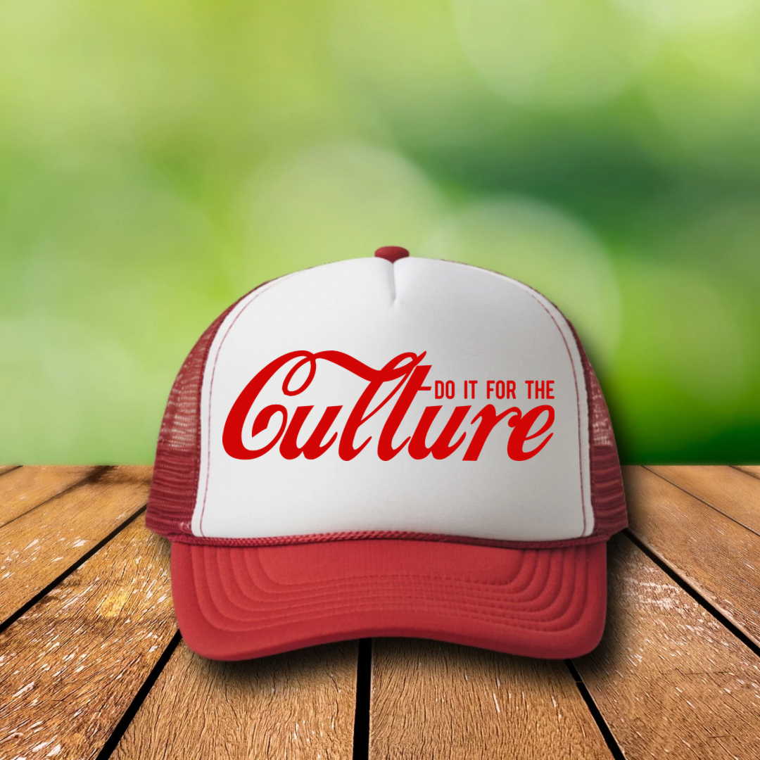Screen Print- Do It For The Culture (Pocket/Hat Design in Red)