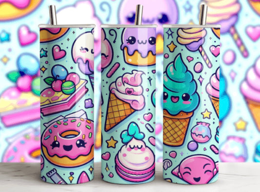 Sublimation Tumbler Wraps- Doughnuts & Ice Cream (20 oz or 30 oz)