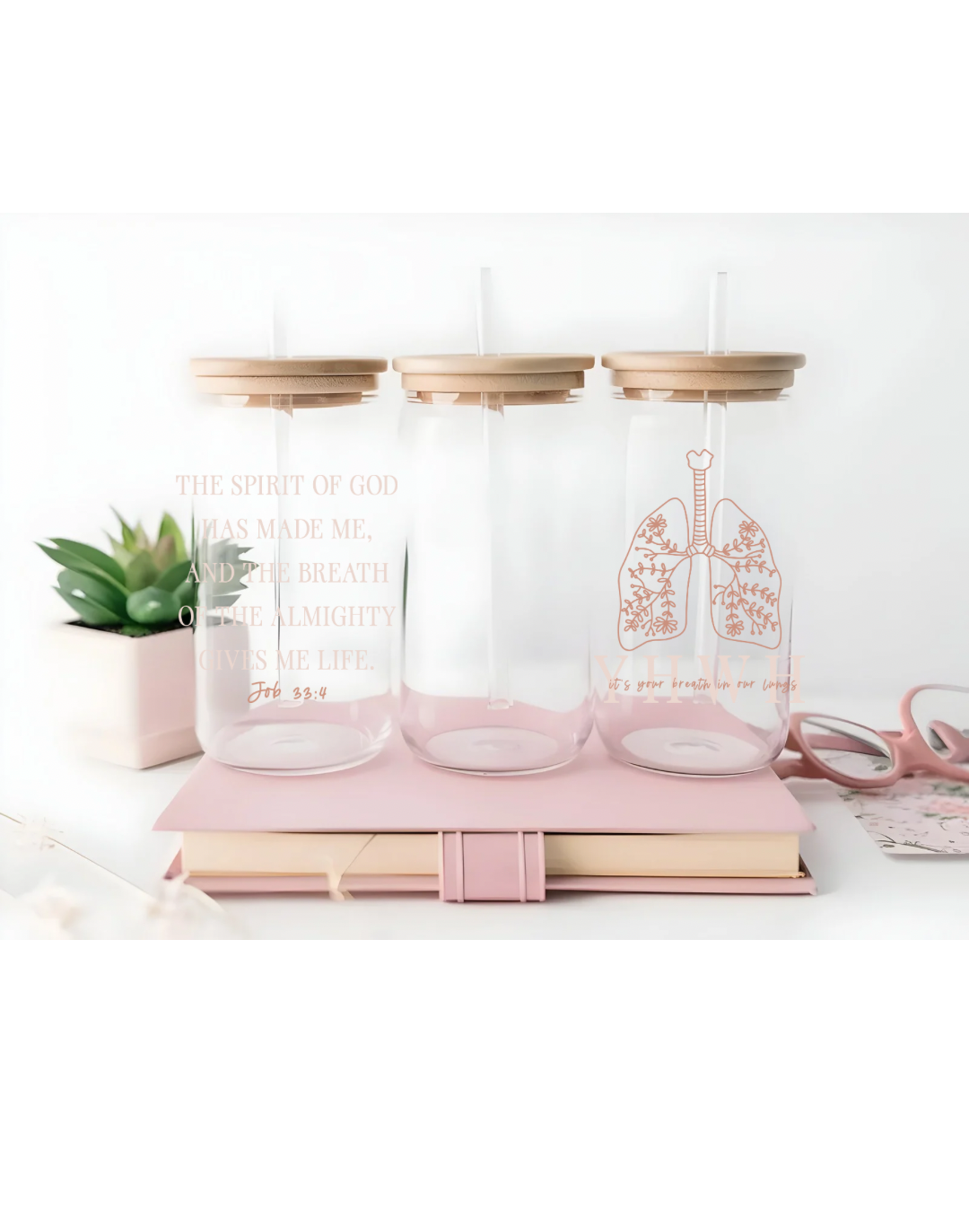 UV DTF- YHWH Job 33:4 (Pink Orange) (wrap)