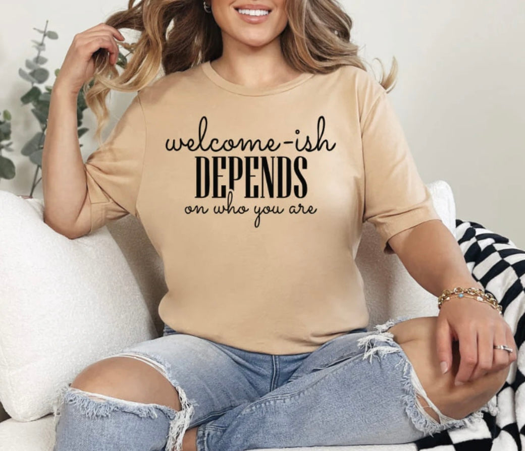 Screen Print- Welcom-ish Depends on who you are