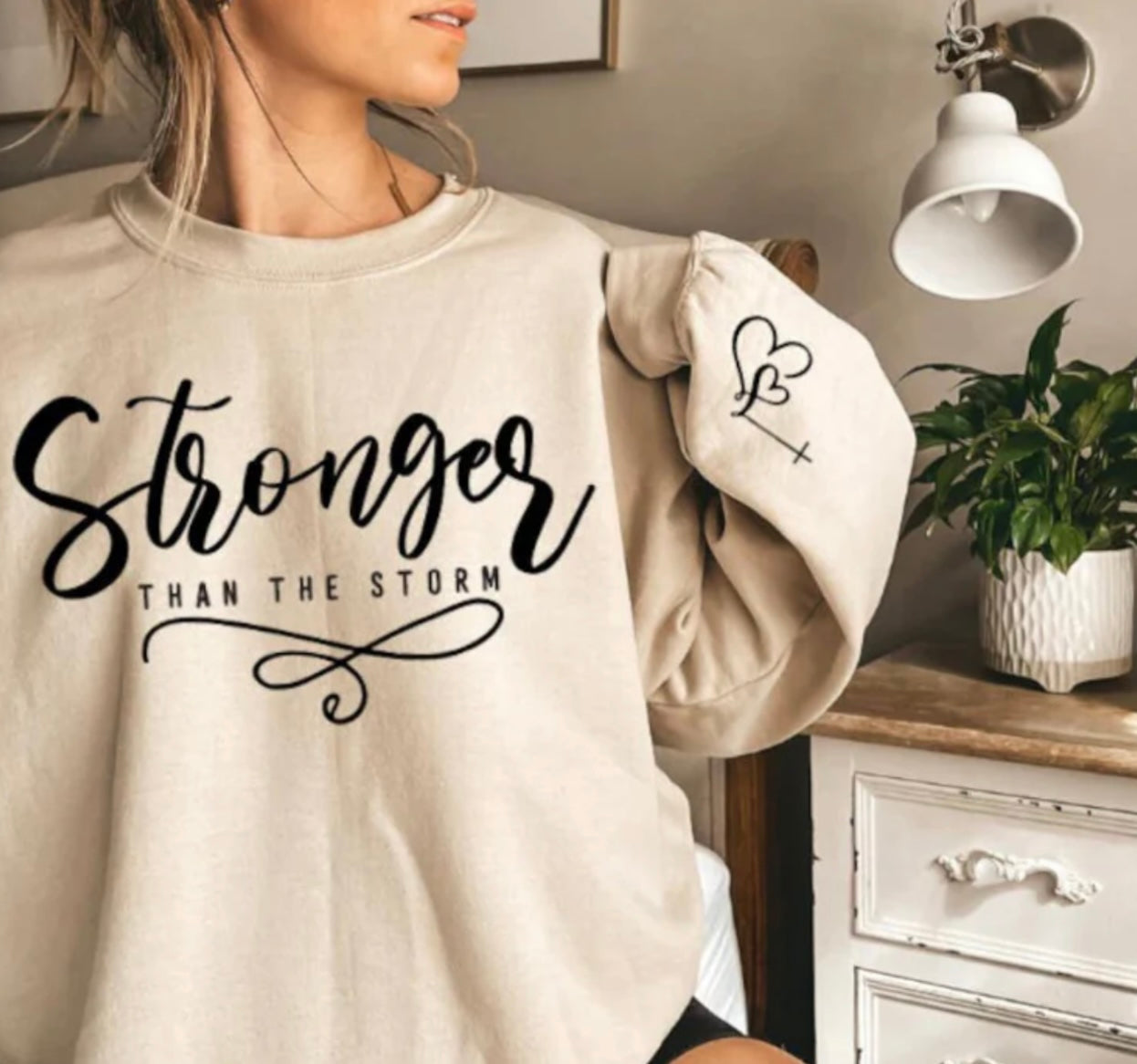 Screen Print- Stronger Than The Storm (Front and Sleeve)