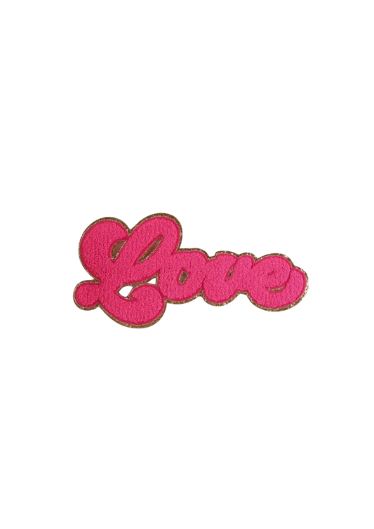 Love- Rose Chenille Patch