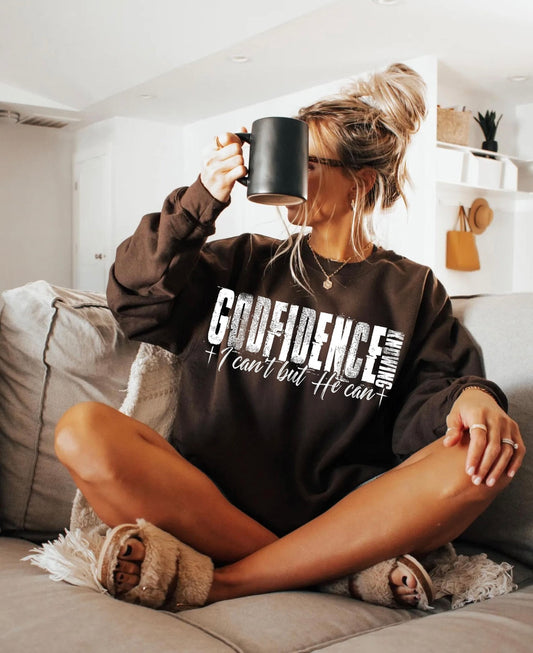 Screen Print- Godfidence (in white)