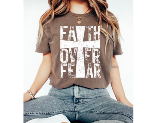 Screen Print- Faith Over Fear (White)