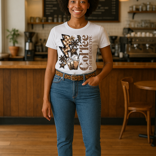 DTF- Coffee Is My Blood Type