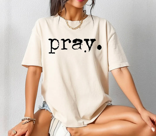 Screen Print- Pray (Black)