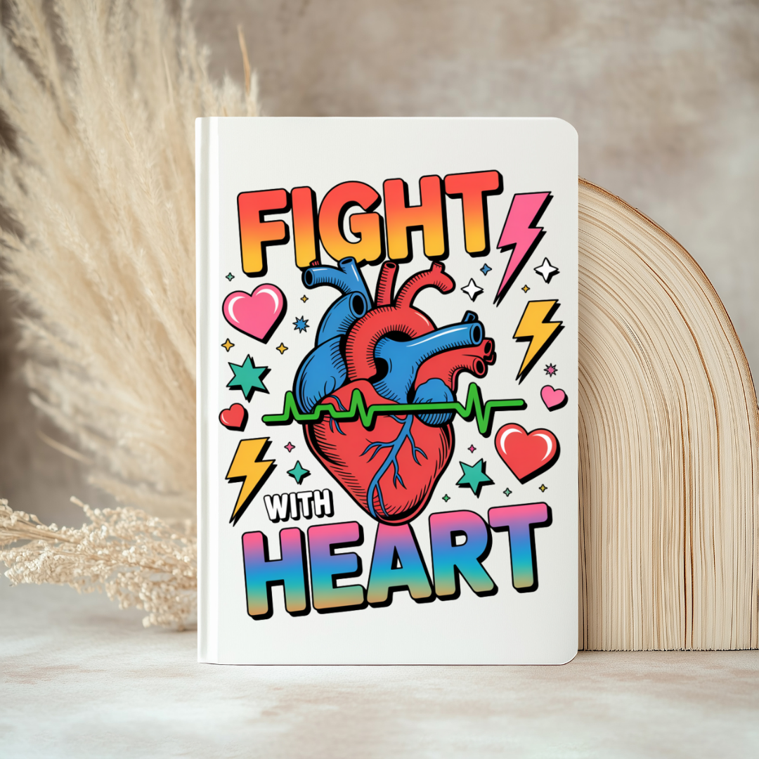 UV DTF Journal Cover- Fight with Heart