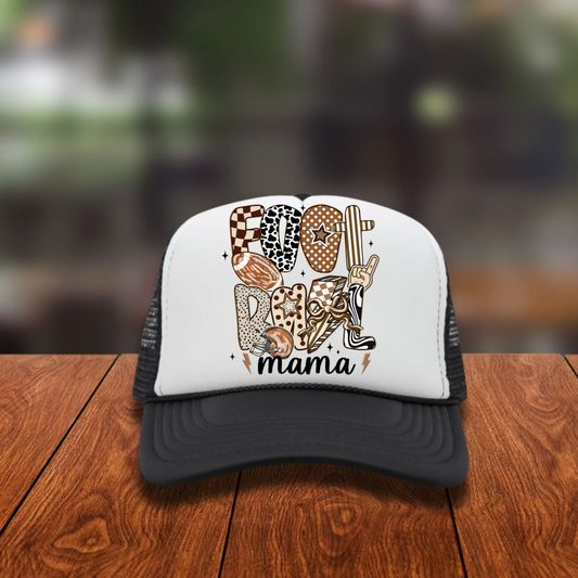 DTF Hat Patch- Retro Football Mama