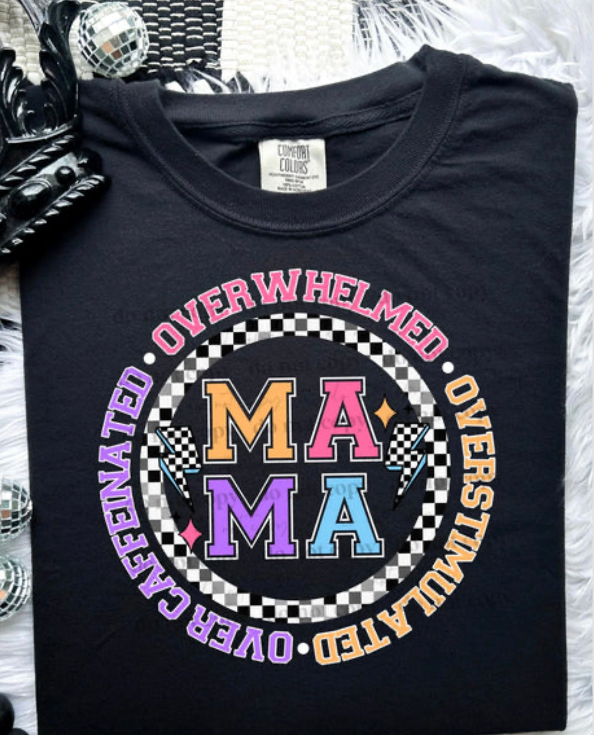 Glitter Clear Film- Overwhelmed Mama