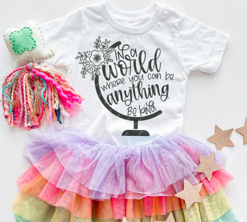 Screen Print- In A World Be Kind- Y