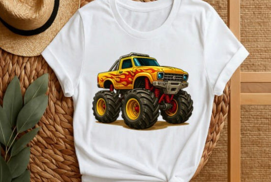 DTF- Monster Truck- Yellow (Youth)