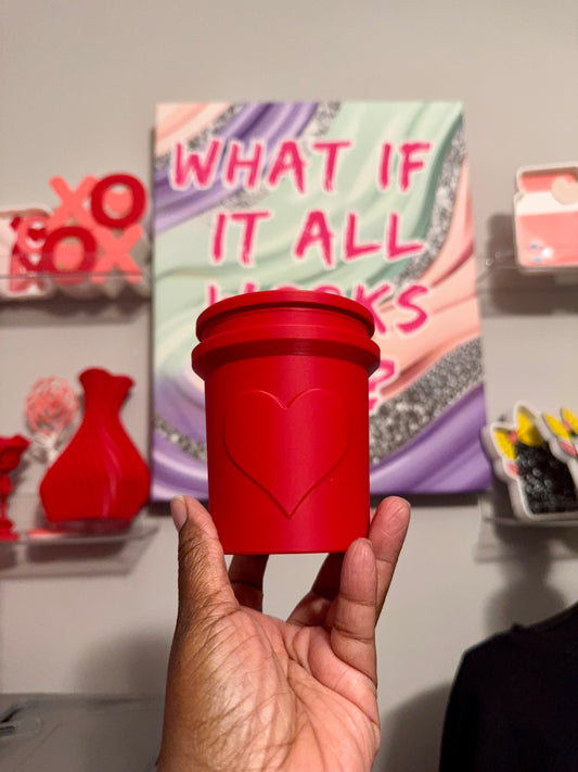 Mini Heart Buckets 3D Printed