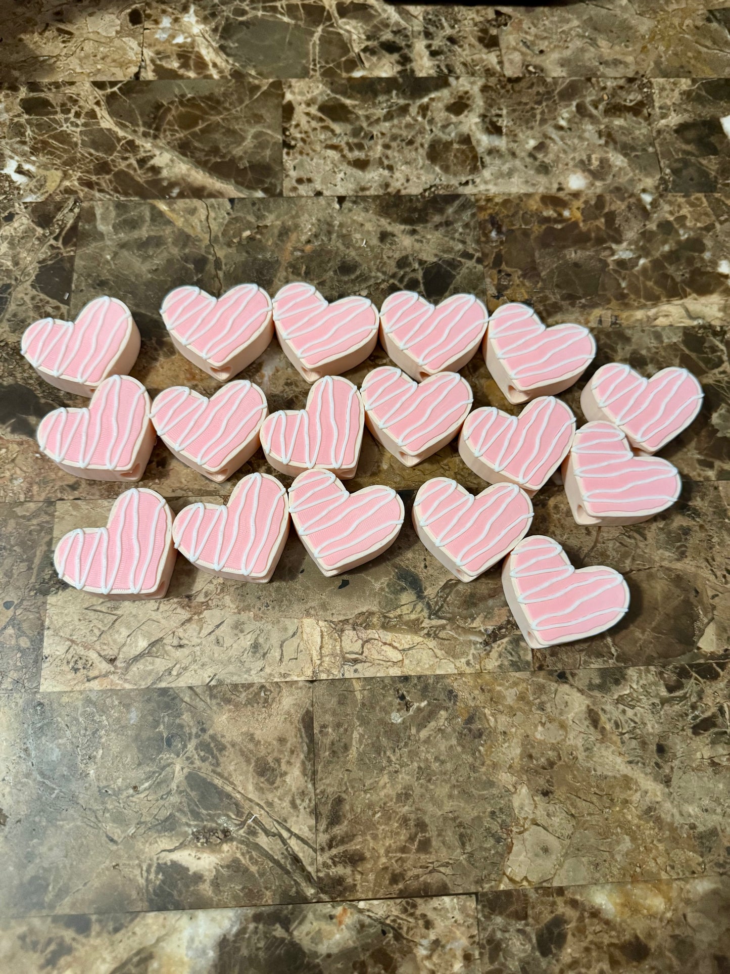 (RTS) Cookie Heart Straw Topper