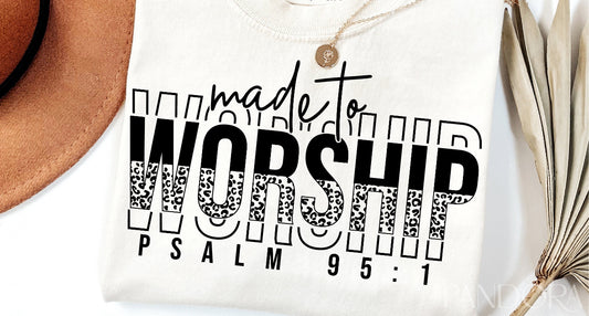 Screen Print- Made to Worship- cheetah