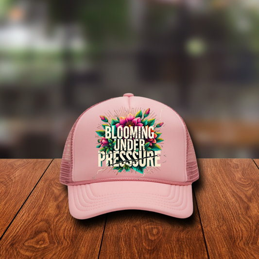 DTF Hat Patch- Blooming Under Pressure