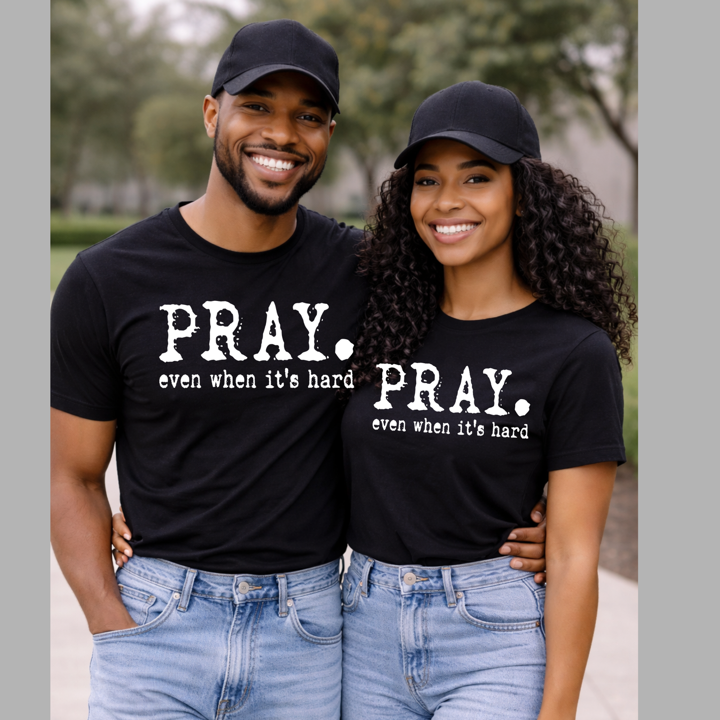 Screen Print- Pray Even When It’s Hard (White)